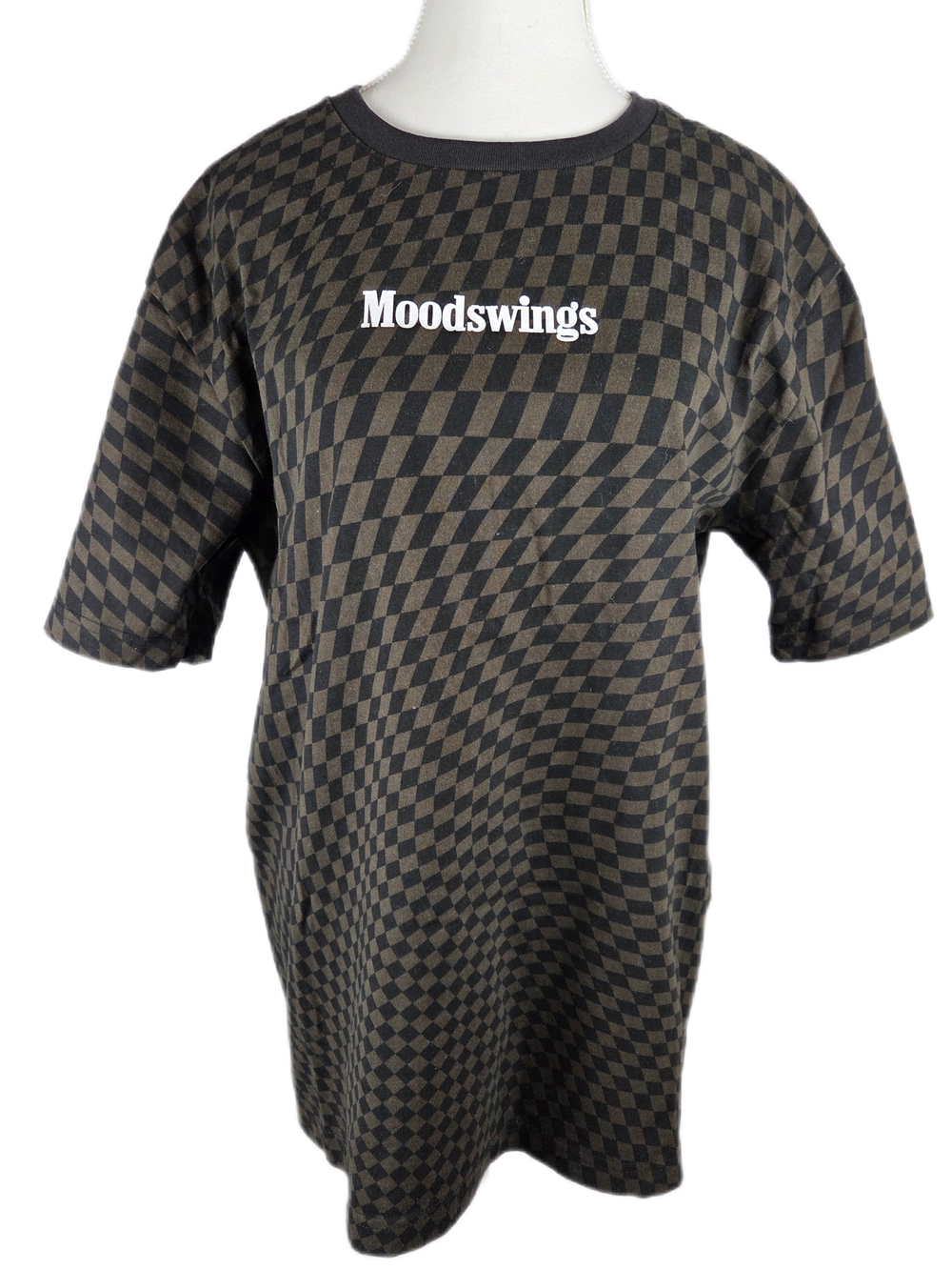 Men's Checker Short Sleeve Tee - Black/Brown